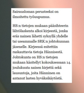 Helsingin Sanomat 6.1.2014.